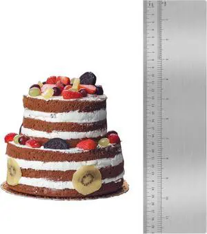12 Inches Stainless Steel Cake Scraper Leveler and Smoother Metal Cake Scraper Frosting Smoother Baking Scraper Tool for Buttercream 12 Inches Stainless Steel Cake Scraper Leveler and Smoother Metal Cake Scraper Frosting Smoother Baking Scraper Tool for Buttercream