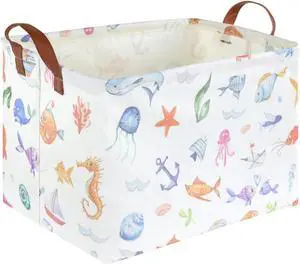 Rectangle Fish Basket,Ocean Animals Waterproof Kids foldable Laundry Basket,Nursery Hamper,Boys and Girls Hamper,kids Room decor, kids toy organizer,Gift basket(Ocean Animals) Rectangle Fish Basket,Ocean Animals Waterproof Kids foldable Laundry Basket,Nursery Hamper,Boys and Girls Hamper,kids Room decor, kids toy organizer,Gift basket(Ocean Animals)