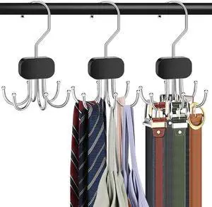 Belt Hanger for Closet Max 72 Belts, 3PCS Belt Organizer for Closet | 360°Rotating Tie Rack Hanger for Closet Tie Organizer for Closet Belt Holder for Closet for Belt,Tie,Tank Top,Bra,Scarf,Hat Belt Hanger for Closet Max 72 Belts, 3PCS Belt Organizer for Closet | 360°Rotating Tie Rack Hanger for Closet Tie Organizer for Closet Belt Holder for Closet for Belt,Tie,Tank Top,Bra,Scarf,Hat