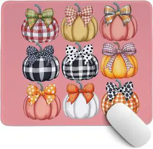 Coquette Pumpkin Mouse Pad,Cute Fall Autumn Pumpkin Mouse Pads,Pink Bow Girly Desk Mat for Home Office Dorm Desktop Decor,10.2x8.2 Inch Coquette Pumpkin Mouse Pad,Cute Fall Autumn Pumpkin Mouse Pads,Pink Bow Girly Desk Mat for Home Office Dorm Desktop Decor,10.2x8.2 Inch