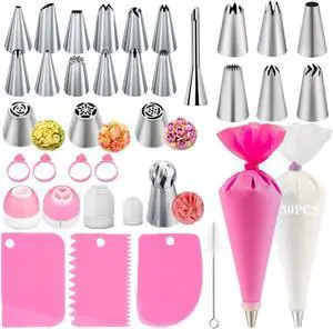 Cake Decorating Kit,Piping Bags and Tips Set,Cake Decorating Supplies,Frosting Piping Kit,Cake Baking Supplies for Beginners (66PCS) Cake Decorating Kit,Piping Bags and Tips Set,Cake Decorating Supplies,Frosting Piping Kit,Cake Baking Supplies for Beginners (66PCS)