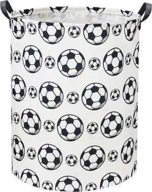 Kids Laundry Basket Soccer Hamper for Nursery Hamper Cute Kids Storage Bin Organizer Room Decor for Home(Black soccer) Kids Laundry Basket Soccer Hamper for Nursery Hamper Cute Kids Storage Bin Organizer Room Decor for Home(Black soccer)