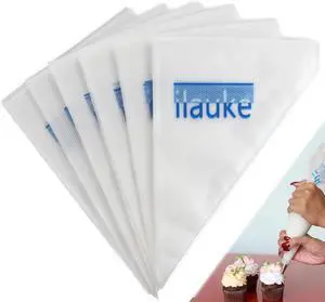 ilauke 13 Inch Disposable Piping Bags, 100 Pcs for Cake Baking Decorating | anti-burst thick material, non-slip, fits all tips, for home baking commercial kitchen DIY cupcake cookie dessert ilauke 13 Inch Disposable Piping Bags, 100 Pcs for Cake Baking Decorating | anti-burst thick material, non-slip, fits all tips, for home baking commercial kitchen DIY cupcake cookie dessert
