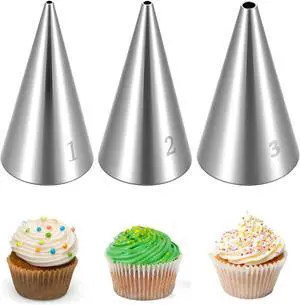 3 Pcs Small Piping Tips Round Icing Tips Set Cookie Decorating Tip for Frosting Nozzles for Detail Writing,Cookie Cupcake Decorating Pastry 3 Pcs Small Piping Tips Round Icing Tips Set Cookie Decorating Tip for Frosting Nozzles for Detail Writing,Cookie Cupcake Decorating Pastry