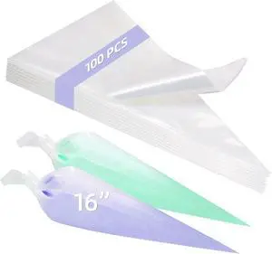 Piping Bags 16 Inch 100 Pastry Bags Disposable Icing Cake Decorating Bags | Thick Frosting bags Piping Bags 16 Inch 100 Pastry Bags Disposable Icing Cake Decorating Bags | Thick Frosting bags