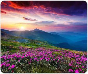 Nature Purple Flowers Meadow Mountain Scenic Large Mousepad Mouse Pad Great Gift Idea Nature Purple Flowers Meadow Mountain Scenic Large Mousepad Mouse Pad Great Gift Idea