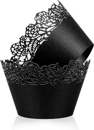 Cupcake Wrappers Pack of 50 Blue Filigree Artistic Bake Cake Paper Cups Little Vine Lace Laser Cut Liner Baking Cup Muffin Case Trays for Wedding Party Birthday Decoration -By KEIVA Cupcake Wrappers Pack of 50 Blue Filigree Artistic Bake Cake Paper Cups Little Vine Lace Laser Cut Liner Baking Cup Muffin Case Trays for Wedding Party Birthday Decoration -By KEIVA