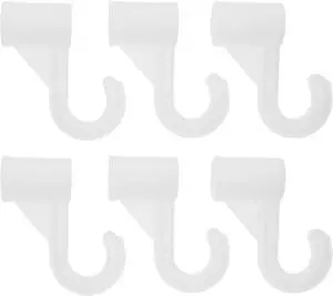 VOSAREA 6pcs Closet Rod Bracket: Adjustable Hanging Clothes Heavy Duty Wardrobe Rod Hook Closet Pole Holder Support for Bedroom Wardrobes VOSAREA 6pcs Closet Rod Bracket: Adjustable Hanging Clothes Heavy Duty Wardrobe Rod Hook Closet Pole Holder Support for Bedroom Wardrobes