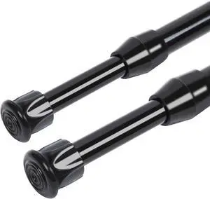 2 Pack Tension Rods, Small Tension Rods 7-11 inches Adjustable Spring Steel Cupboard Bars Tension Curtain Rod Shower Rod Closet Rod Curtain Rods No Drilling, (Black, 7-11 in-2 Pcs) 2 Pack Tension Rods, Small Tension Rods 7-11 inches Adjustable Spring Steel Cupboard Bars Tension Curtain Rod Shower Rod Closet Rod Curtain Rods No Drilling, (Black, 7-11 in-2 Pcs)