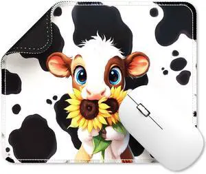 Cute Mouse Pads,Unique Mouse Pad Design, 9.33 x 7.76 in | Desk Accesories with Rubber Non-Slip Base,Stitched Mouse Pad for Desk, Computer and Gaming, Cow Sunflowers B Cute Mouse Pads,Unique Mouse Pad Design, 9.33 x 7.76 in | Desk Accesories with Rubber Non-Slip Base,Stitched Mouse Pad for Desk, Computer and Gaming, Cow Sunflowers B