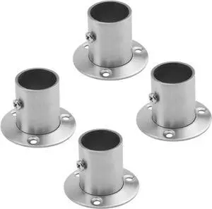 Antrader Stainless Steel Closet Rod Flange,1 Inch Adjustable Socket Bracket | 4-Pack Brushed Support Holders,Side Screws Design, Firmly Lock Pipes/Rails Antrader Stainless Steel Closet Rod Flange,1 Inch Adjustable Socket Bracket | 4-Pack Brushed Support Holders,Side Screws Design, Firmly Lock Pipes/Rails