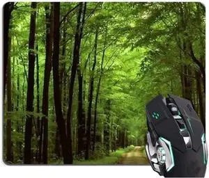 Deep In The Forest Thick Green Vegetation Tree Nature Mouse Pad Mat Deep In The Forest Thick Green Vegetation Tree Nature Mouse Pad Mat