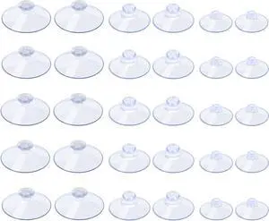 AQUANEAT 30 Packs Suction Cups Without Hooks 0.8/1.2/1.8 Inch Clear Sucker Pads for Glass Home Organization Decoration AQUANEAT 30 Packs Suction Cups Without Hooks 0.8/1.2/1.8 Inch Clear Sucker Pads for Glass Home Organization Decoration