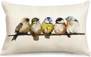 RABUSOFA Watercolor Birds Pillows Decorative Throw Pillows 12x20,Hand-Painted Oil Painting Rustic Birds Lumbar Pillow Cases,Cute Colorful Spring Summer Decorations for Home Couch Sofa Outdoor RABUSOFA Watercolor Birds Pillows Decorative Throw Pillows 12x20,Hand-Painted Oil Painting Rustic Birds Lumbar Pillow Cases,Cute Colorful Spring Summer Decorations for Home Couch Sofa Outdoor
