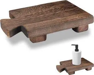 Vintage Black Wooden Soap Holder & Tray - Soap Stand/Riser for Kitchen & Bathroom Sink, Bottle & Plant Holder Vintage Black Wooden Soap Holder & Tray - Soap Stand/Riser for Kitchen & Bathroom Sink, Bottle & Plant Holder
