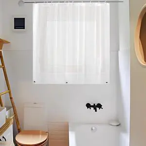 Waterproof Shower Curtain for Window Inside Shower, Frost, 40x36 | Hooks Included, 40W x 36H Inches Short Length Heavy Duty Vinyl Plastic Bathroom Window Curtain, Silky Frosted, 40 x 36 Waterproof Shower Curtain for Window Inside Shower, Frost, 40x36 | Hooks Included, 40W x 36H Inches Short Length Heavy Duty Vinyl Plastic Bathroom Window Curtain, Silky Frosted, 40 x 36