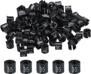 MECCANIXITY Clothes Hanger Marker Number 36 Garment Markers Tag 100Pcs | Colored Hanger for Garment Clothing Color Coding MECCANIXITY Clothes Hanger Marker Number 36 Garment Markers Tag 100Pcs | Colored Hanger for Garment Clothing Color Coding