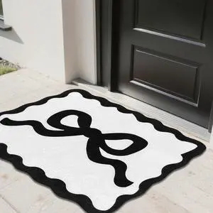 Bathroom RugsBath Mat SetBlack and White Bath matsBow Rug Bathroom, Decor and Accessories Soft Microfiber, Ultra Absorbent, Non-Slip, for Kitchen, Shower, Bedroom, Sink Area (16x24) Bathroom RugsBath Mat SetBlack and White Bath matsBow Rug Bathroom, Decor and Accessories Soft Microfiber, Ultra Absorbent, Non-Slip, for Kitchen, Shower, Bedroom, Sink Area (16x24)