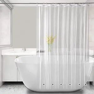 Long Shower Curtain Liner,72x75 Inch Length PEVA Clear Plastic Tall Shower Liner with 6 Magnets for Bathroom, Lightweight & Waterproof with Rustproof Grommets Long Shower Curtain Liner,72x75 Inch Length PEVA Clear Plastic Tall Shower Liner with 6 Magnets for Bathroom, Lightweight & Waterproof with Rustproof Grommets