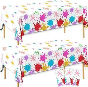 CMUSKO Paint Party Decorations 3Pcs Art Party Tablecloth Plastic Watercolor Painting Table Covers for Paint Splatter Birthday Decorations Supplies, 108x180cm CMUSKO Paint Party Decorations 3Pcs Art Party Tablecloth Plastic Watercolor Painting Table Covers for Paint Splatter Birthday Decorations Supplies, 108x180cm