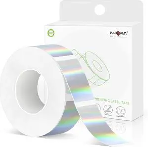 PARLAIM Label Maker Tape,Thermal Label 0.55"X1.18" (14mm X 30mm) 210 Labels/Roll,Compatible with D30 Label Printer,Self-Adhesive Label Tape for for Home Office Small Business (Holographic Silver) PARLAIM Label Maker Tape,Thermal Label 0.55"X1.18" (14mm X 30mm) 210 Labels/Roll,Compatible with D30 Label Printer,Self-Adhesive Label Tape for for Home Office Small Business (Holographic Silver)