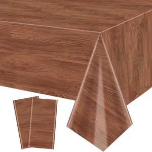 2Pcs Wood Grain Tablecloths, Rustic Table Covers, Rectangular Brown Wood Tablecloth for Rustic, Western Barn Themed, Cowboy Party Decorations, 51 x 86.6 Inch 2Pcs Wood Grain Tablecloths, Rustic Table Covers, Rectangular Brown Wood Tablecloth for Rustic, Western Barn Themed, Cowboy Party Decorations, 51 x 86.6 Inch