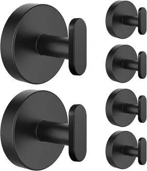 Suction Cup Hooks for Shower, Removable Towel Hooks for Bathroom, Kitchen, Glass Door, Mirror, Tile Loofah, Towel, Coat, Bath Robe Hook for Hanging, Black 6 Pack Suction Cup Hooks for Shower, Removable Towel Hooks for Bathroom, Kitchen, Glass Door, Mirror, Tile Loofah, Towel, Coat, Bath Robe Hook for Hanging, Black 6 Pack