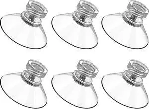 6 PCS Suction Cups with Screw, Strong Windows Suction Cup Pads | Bolt-on Mount, 41 mm Clear PVC, Hanging Decorations, License Plate, Heavy Duty Hold, Suction Cups for Glass, Metal, Tiles 6 PCS Suction Cups with Screw, Strong Windows Suction Cup Pads | Bolt-on Mount, 41 mm Clear PVC, Hanging Decorations, License Plate, Heavy Duty Hold, Suction Cups for Glass, Metal, Tiles
