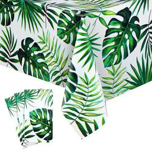 Remagr 3 Pcs Hawaiian Luau Party Tablecloth Tropical Palm Leaves Table Covers 54 x 108 Inch Plastic Disposable Table Decorations for Summer Beach Cocktail Aloha Safari Jungle Party Supplies Remagr 3 Pcs Hawaiian Luau Party Tablecloth Tropical Palm Leaves Table Covers 54 x 108 Inch Plastic Disposable Table Decorations for Summer Beach Cocktail Aloha Safari Jungle Party Supplies