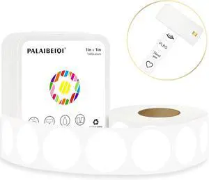 1 Inch Round Thermal Sticker Labels,Color Dot Stickers,Label Stickers,Waterproof,Oil Proof,for Thermal Printers,DIY,Office,Retail,Home and Warehouse Organization(White,1000 Pcs) 1 Inch Round Thermal Sticker Labels,Color Dot Stickers,Label Stickers,Waterproof,Oil Proof,for Thermal Printers,DIY,Office,Retail,Home and Warehouse Organization(White,1000 Pcs)