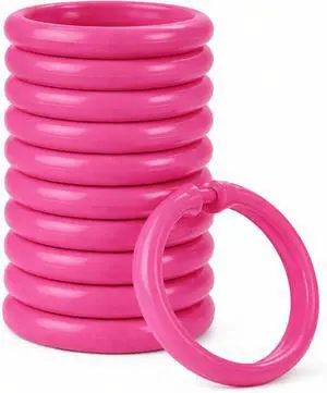 12 Piece Plastic Basic Locking Round Hook Easy Gliding Shower Curtain Rings Fits All Standard Size Shower Rods (Neon Pink) 12 Piece Plastic Basic Locking Round Hook Easy Gliding Shower Curtain Rings Fits All Standard Size Shower Rods (Neon Pink)
