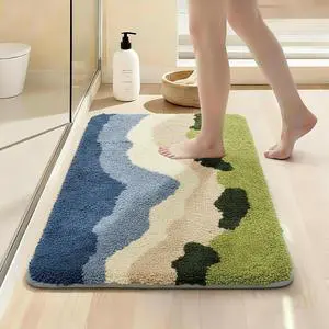 24"x 16" Absorbent Non Slip Microfiber Bath Mat, Machine Washable,Bench | Soft Bath Rugs for Bathroom Floor, Shower, Tub, Vanity 24"x 16" Absorbent Non Slip Microfiber Bath Mat, Machine Washable,Bench | Soft Bath Rugs for Bathroom Floor, Shower, Tub, Vanity