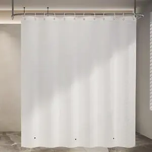 Shower Curtain Liner, 72" x 72", Waterproof, Transparent, PEVA, Non-Toxic, Odorless, Rust-Proof Metal Rings, 5 G White Shower Curtain Liner, 72" x 72", Waterproof, Transparent, PEVA, Non-Toxic, Odorless, Rust-Proof Metal Rings, 5 G White