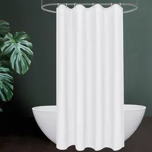 UFRIDAY White Fabric Half Size Stall Shower Curtain Liner 36 x 72 inches with 6 Hooks,Washable Fabric Shower Curtain for Bathroom Water Resistant 36 inch Shower Liner Hotel Quality Bathroom Curtains UFRIDAY White Fabric Half Size Stall Shower Curtain Liner 36 x 72 inches with 6 Hooks,Washable Fabric Shower Curtain for Bathroom Water Resistant 36 inch Shower Liner Hotel Quality Bathroom Curtains