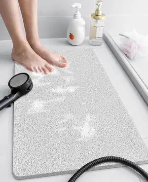 OTHWAY Shower Mat Non Slip Without Suction Cups, Quick Drying Bathtub Mat Non Slip for Shower Bathroom, PVC Loofah Shower Mat for Wet Areas (White) OTHWAY Shower Mat Non Slip Without Suction Cups, Quick Drying Bathtub Mat Non Slip for Shower Bathroom, PVC Loofah Shower Mat for Wet Areas (White)