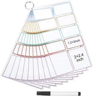 Dry Erase Sticker Labels 60Pcs Reusable Dry Erase Notes Storage Bins Labels | Waterproof and Oil-Proof Removable Stickers for Food Containers Kitchen Classroom, 1.2In ×3In 2In×2.4In Dry Erase Sticker Labels 60Pcs Reusable Dry Erase Notes Storage Bins Labels | Waterproof and Oil-Proof Removable Stickers for Food Containers Kitchen Classroom, 1.2In ×3In 2In×2.4In