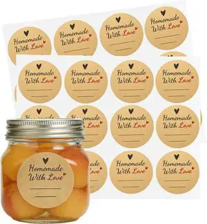 600 Pcs 2" Canning Labels for Mason Jars, Homemade with Love Stickers | Canning stickers for jam, jelly, jickles with lines for writing 600 Pcs 2" Canning Labels for Mason Jars, Homemade with Love Stickers | Canning stickers for jam, jelly, jickles with lines for writing