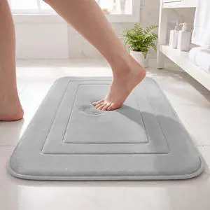 Cupic Cupid Memory Foam Bath Mat 20"×32", Non Slip Bathroom Rugs, Gray | Soft Touch, Cushioned Comfort, Non Slip Bathroom Mat, Super Absorbent & Quick Dry, Machine Washable for Shower, Tub & Vanity Cupic Cupid Memory Foam Bath Mat 20"×32", Non Slip Bathroom Rugs, Gray | Soft Touch, Cushioned Comfort, Non Slip Bathroom Mat, Super Absorbent & Quick Dry, Machine Washable for Shower, Tub & Vanity
