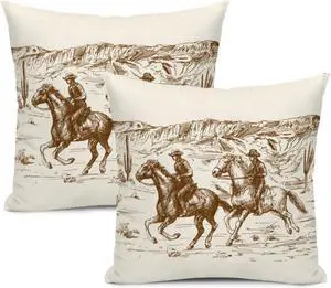 Yobvec Western Throw Pillow Covers Home Decor 18x18 Inch Cute Western Decorative Pillowcase Cushion Cover for Bed Sofa Couch, 2 Sets Yobvec Western Throw Pillow Covers Home Decor 18x18 Inch Cute Western Decorative Pillowcase Cushion Cover for Bed Sofa Couch, 2 Sets