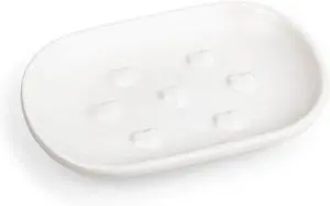 HILLSPRING Ceramic Soap Dish, Decorative Bar Soap Holder, White, 5"x3.5" | Heart Bump Design, Keeps Soap Elevated and Dry, for Bathroom, Kitchen Sink, Vanity HILLSPRING Ceramic Soap Dish, Decorative Bar Soap Holder, White, 5"x3.5" | Heart Bump Design, Keeps Soap Elevated and Dry, for Bathroom, Kitchen Sink, Vanity