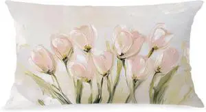 Vintage Pastel Tulip Floral Lumbar Pillow Cover 12x20 Double-Sided, Farmhouse Spring Decor, Abstract Floral Botanical Decorative Throw Pillow Cover for Living Room Home Bedroom Vintage Pastel Tulip Floral Lumbar Pillow Cover 12x20 Double-Sided, Farmhouse Spring Decor, Abstract Floral Botanical Decorative Throw Pillow Cover for Living Room Home Bedroom