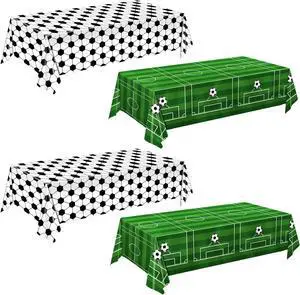 QIYANPAX 4 Pieces Soccer Tablecloths - Soccer Birthday Party Decorations Soccer Table Cloth Soccer Tablecloth Plastic Table Cover for Sports Soccer Theme Party Decorations, 54 x 108 Inch QIYANPAX 4 Pieces Soccer Tablecloths - Soccer Birthday Party Decorations Soccer Table Cloth Soccer Tablecloth Plastic Table Cover for Sports Soccer Theme Party Decorations, 54 x 108 Inch