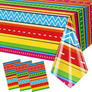 Hxezoc 3 Pack Cinco De Mayo Printed Tablecloths, 54 x 108 Inch Disposable Plastic Table Cover for Mexican Holiday Decorations Outdoor Indoor Party Supplies Hxezoc 3 Pack Cinco De Mayo Printed Tablecloths, 54 x 108 Inch Disposable Plastic Table Cover for Mexican Holiday Decorations Outdoor Indoor Party Supplies