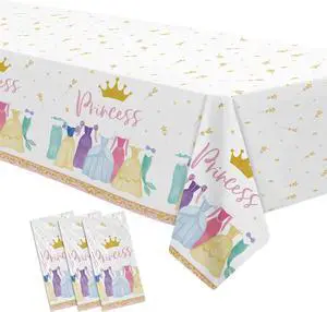 Princess Birthday Party Decorations Tablecloth, 3 Pack, 55 x 86in | Princess Party Decorations Supplies Table Cover for Birthday Baby Shower, Table Cloth Princess Birthday Party Decorations Tablecloth, 3 Pack, 55 x 86in | Princess Party Decorations Supplies Table Cover for Birthday Baby Shower, Table Cloth