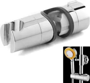 LiXiongBao Adjustable Shower Head Holder For Slide Bar,Universal 18-25MM O.D. Rail Head Bracket Holder for Slide Bar Slider Clamp Bathroom Replacement 360° Rotation Sprayer Holder,Plated LiXiongBao Adjustable Shower Head Holder For Slide Bar,Universal 18-25MM O.D. Rail Head Bracket Holder for Slide Bar Slider Clamp Bathroom Replacement 360° Rotation Sprayer Holder,Plated