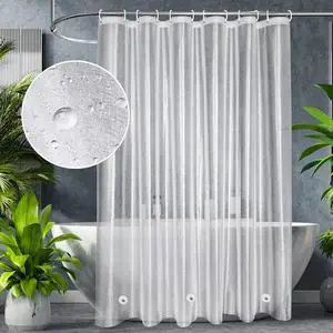 UFRIDAY Frosted Shower Stall Liner 36x72 Inch,EVA Plastic Waterproof Shower Curtain with 2 Magnets,Heavy Duty,Semi Transparent, 3D Frosted Shower Curtain Plastic Liner UFRIDAY Frosted Shower Stall Liner 36x72 Inch,EVA Plastic Waterproof Shower Curtain with 2 Magnets,Heavy Duty,Semi Transparent, 3D Frosted Shower Curtain Plastic Liner