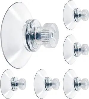 Biaungdo 6 Pack 32mm Suction Cups with Screws Nut | Clear PVC, Strong Sucker Pads Holder, For Window, Bathroom Wall, Car Shade, Home Decoration Biaungdo 6 Pack 32mm Suction Cups with Screws Nut | Clear PVC, Strong Sucker Pads Holder, For Window, Bathroom Wall, Car Shade, Home Decoration