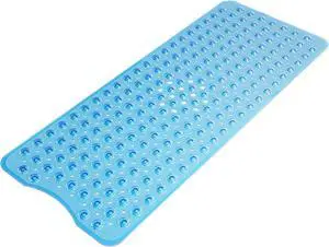 AmazerBath Shower Mat Non Slip 40 x 16 Inches, Bathtub Mat Shower Stall Mats with Suction Cups and Drain Holes, Non Slip Bath Mat for Tub for Elderly & Kids, Clear Blue AmazerBath Shower Mat Non Slip 40 x 16 Inches, Bathtub Mat Shower Stall Mats with Suction Cups and Drain Holes, Non Slip Bath Mat for Tub for Elderly & Kids, Clear Blue