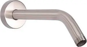 Shower Arm with Flange and Teflon Tape, Wall Mounted Shower Pipe 304 Stainless Steel Extension Arm for Fixed Shower Head & Handheld (6 Inch, Brushed Nickel) Shower Arm with Flange and Teflon Tape, Wall Mounted Shower Pipe 304 Stainless Steel Extension Arm for Fixed Shower Head & Handheld (6 Inch, Brushed Nickel)