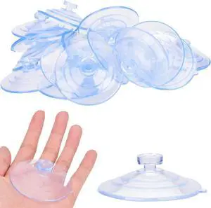 AccEncyc Suction Cup 65mm/2.5'' Glass Suction Pads Clear PVC Sucker Pads Suction Holder Without Hooks for Bathroom Wall Door Glass Window Car Shade (12 Pcs) AccEncyc Suction Cup 65mm/2.5'' Glass Suction Pads Clear PVC Sucker Pads Suction Holder Without Hooks for Bathroom Wall Door Glass Window Car Shade (12 Pcs)
